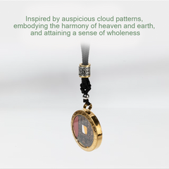 Wish & Peace Talisman Necklace – Taoist Brass Coin with Cinnabar | GComing