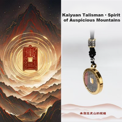 Wish & Peace Talisman Necklace – Taoist Brass Coin with Cinnabar | GComing