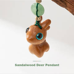 Lucky Deer Charm – Sandalwood Mini Deer Keychain & Phone Pendant | GComing