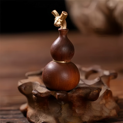 Seven-Star Inlaid Gourd – Black Jujube Wood with Silver Constellation | GComing